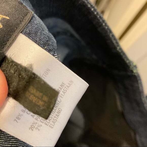 ESCADA Sz 30 Jeans Straight Leg Dark Wash w/ Green Yellow Decorative Stitching - Picture 8 of 10